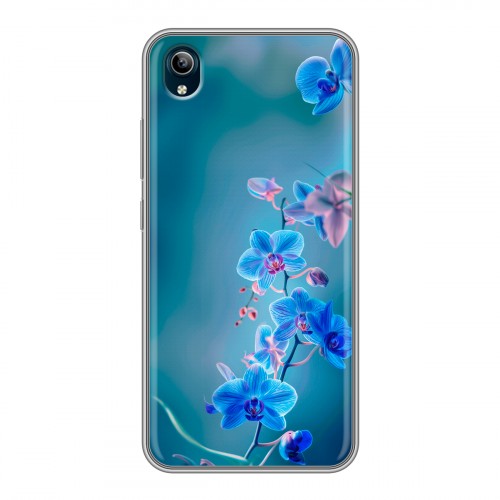 Дизайнерский силиконовый чехол для Vivo Y91C Голубые цветы