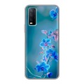 Дизайнерский силиконовый чехол для Vivo Y20 Голубые цветы