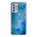 Дизайнерский силиконовый чехол для Samsung Galaxy A52 Голубые цветы