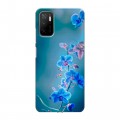 Дизайнерский силиконовый чехол для Xiaomi Poco M3 Pro Голубые цветы