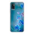 Дизайнерский силиконовый чехол для ZTE Blade A71 Голубые цветы
