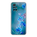Дизайнерский силиконовый чехол для Xiaomi Redmi 10 Голубые цветы