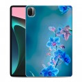Дизайнерский силиконовый чехол для Xiaomi Pad 5 Голубые цветы