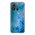 Дизайнерский пластиковый чехол для Itel A49 Голубые цветы