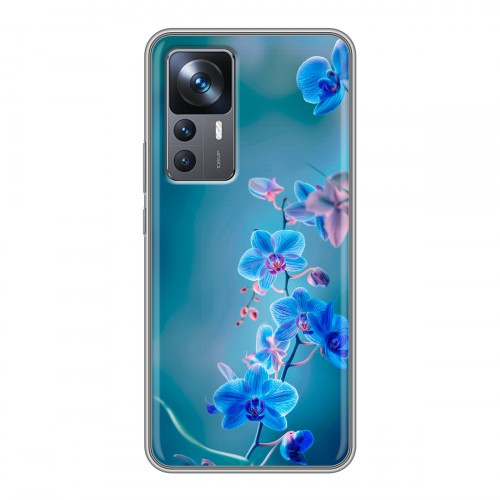 Дизайнерский силиконовый чехол для Xiaomi 12T Голубые цветы