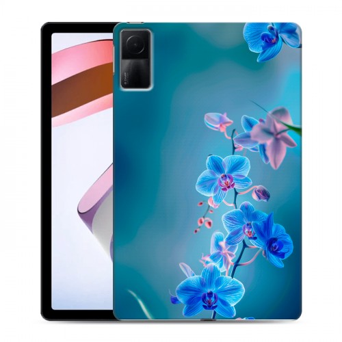 Дизайнерский силиконовый чехол для Xiaomi RedMi Pad Голубые цветы