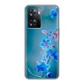 Дизайнерский силиконовый чехол для OPPO A57s Голубые цветы