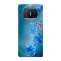 Дизайнерский пластиковый чехол для Huawei Mate X3 Голубые цветы