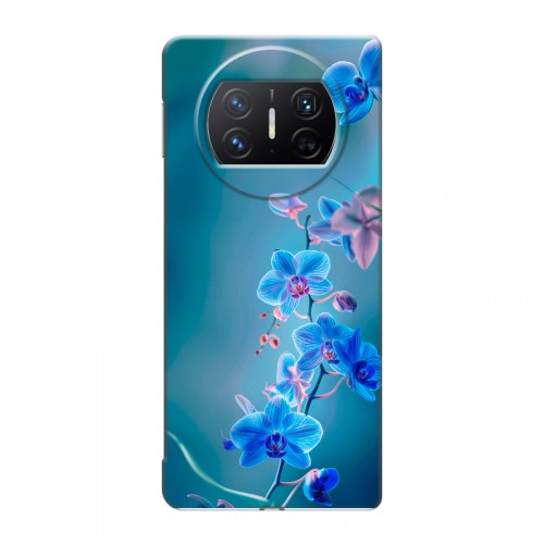Дизайнерский пластиковый чехол для Huawei Mate X3 Голубые цветы