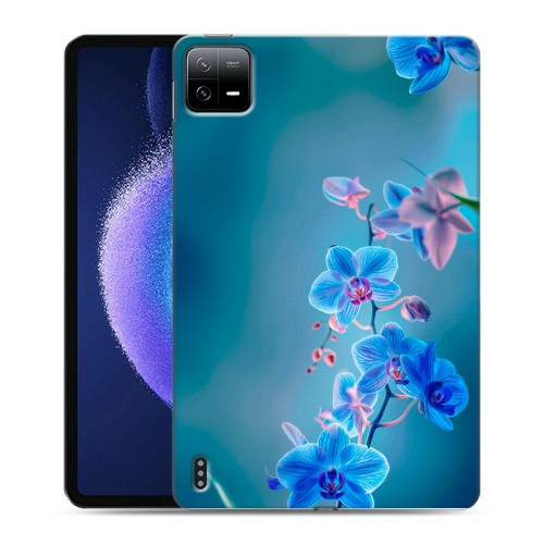 Дизайнерский силиконовый чехол для Xiaomi Pad 6 Голубые цветы