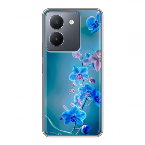 Дизайнерский пластиковый чехол для Vivo Y36 Голубые цветы