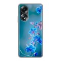 Дизайнерский силиконовый чехол для OPPO A58 4G Голубые цветы