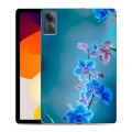 Дизайнерский силиконовый чехол для Xiaomi RedMi Pad SE Голубые цветы