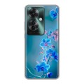 Дизайнерский пластиковый чехол для Oppo Reno 11F Голубые цветы