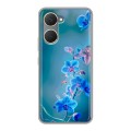 Дизайнерский силиконовый чехол для Vivo Y03 Голубые цветы