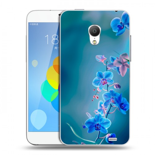 Дизайнерский пластиковый чехол для  Meizu MX3 Голубые цветы
