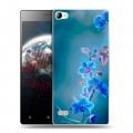 Дизайнерский пластиковый чехол для Lenovo Vibe X2 Голубые цветы