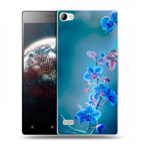 Дизайнерский пластиковый чехол для Lenovo Vibe X2 Голубые цветы
