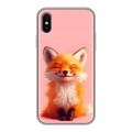 Дизайнерский силиконовый чехол для Iphone x10 милая лиса