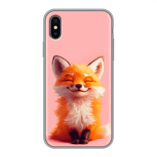 Дизайнерский силиконовый чехол для Iphone x10 милая лиса