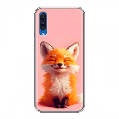 Дизайнерский силиконовый чехол для Samsung Galaxy A50 милая лиса