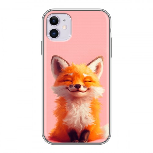 Дизайнерский силиконовый чехол для Iphone 11 милая лиса