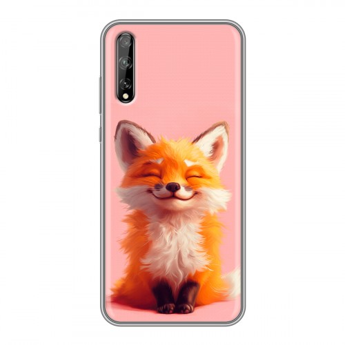 Дизайнерский силиконовый чехол для Huawei Y8p милая лиса