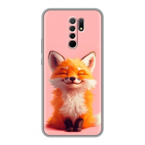 Дизайнерский силиконовый чехол для Xiaomi RedMi 9 милая лиса