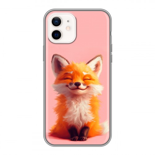 Дизайнерский силиконовый чехол для Iphone 12 милая лиса