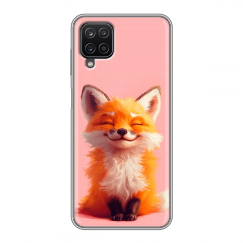 Дизайнерский силиконовый чехол для Samsung Galaxy A12 милая лиса