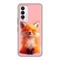 Дизайнерский силиконовый с усиленными углами чехол для Tecno Camon 18 милая лиса