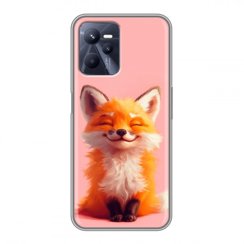 Дизайнерский силиконовый чехол для Realme C35 милая лиса