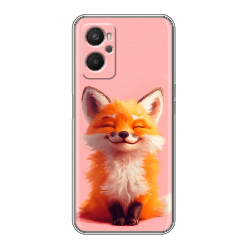 Дизайнерский силиконовый с усиленными углами чехол для OPPO A96 милая лиса