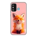 Дизайнерский силиконовый чехол для Itel A27 милая лиса