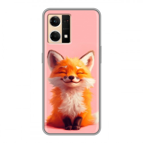 Дизайнерский силиконовый чехол для OPPO Reno7 милая лиса