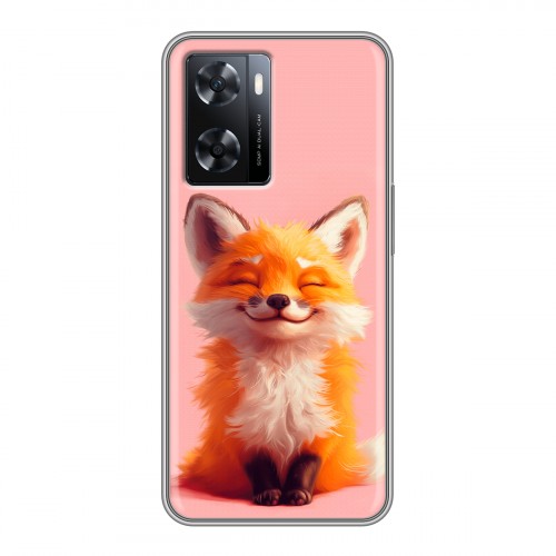 Дизайнерский силиконовый чехол для OPPO A57s милая лиса