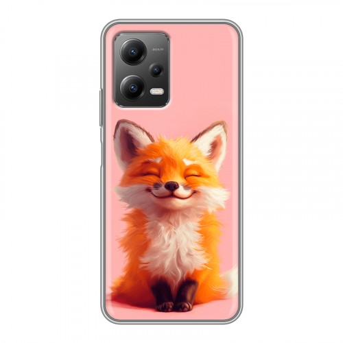 Дизайнерский силиконовый чехол для Xiaomi Poco X5 милая лиса
