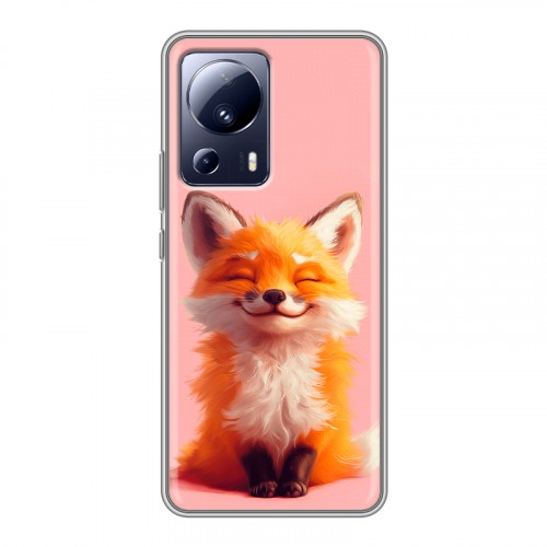 Дизайнерский силиконовый чехол для Xiaomi 13 Lite милая лиса