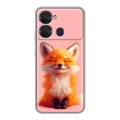 Дизайнерский силиконовый чехол для Itel P40 милая лиса