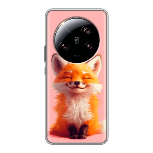 Дизайнерский силиконовый чехол для Xiaomi 13 Ultra милая лиса