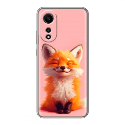 Дизайнерский силиконовый чехол для OPPO A78 4G милая лиса