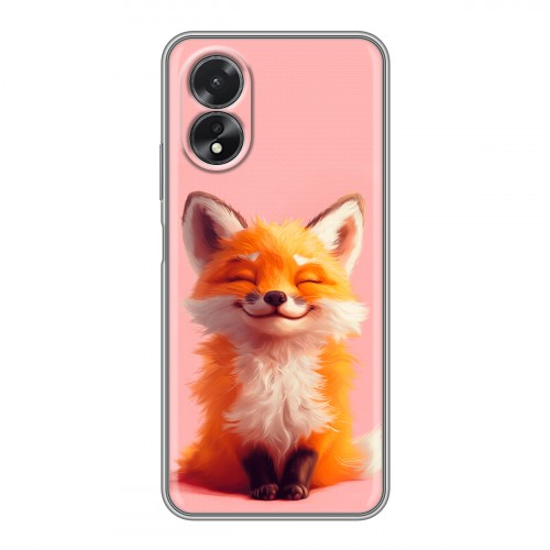 Дизайнерский силиконовый чехол для OPPO A38 4G милая лиса