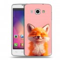 Дизайнерский пластиковый чехол для LG L60 милая лиса