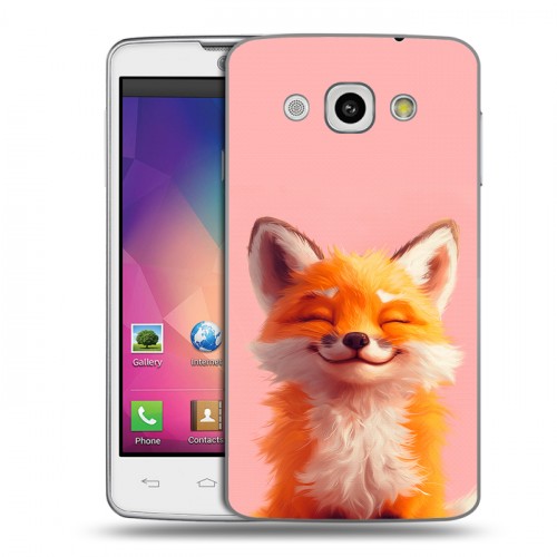 Дизайнерский пластиковый чехол для LG L60 милая лиса