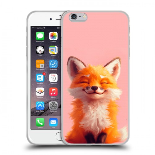 Дизайнерский силиконовый чехол для Iphone 6 Plus/6s Plus милая лиса
