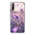Дизайнерский силиконовый с усиленными углами чехол для Vivo V17 Neo бабочки и лаванда
