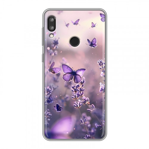 Дизайнерский силиконовый чехол для Lenovo K5 Pro бабочки и лаванда