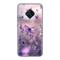 Дизайнерский силиконовый чехол для Vivo V17 бабочки и лаванда