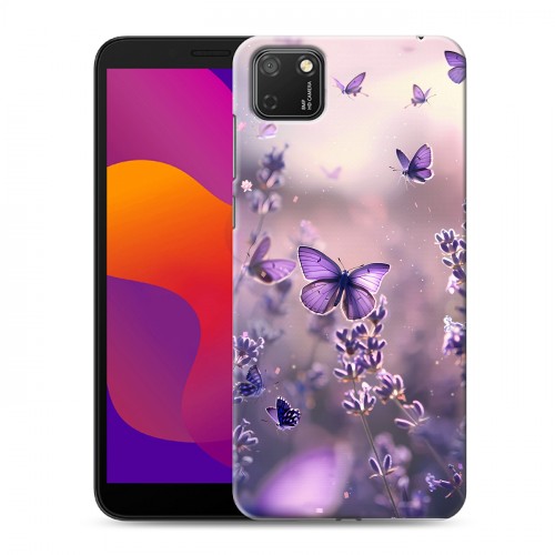 Дизайнерский силиконовый чехол для Huawei Honor 9S бабочки и лаванда