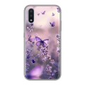 Дизайнерский силиконовый чехол для Samsung Galaxy M01 бабочки и лаванда